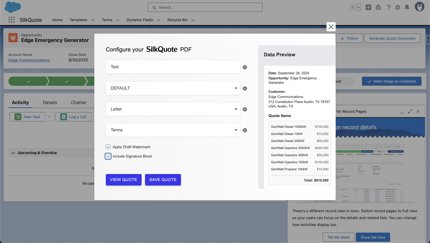 Salesforce Quote Tool: Generate Professional PDF Quotes from Opportunities